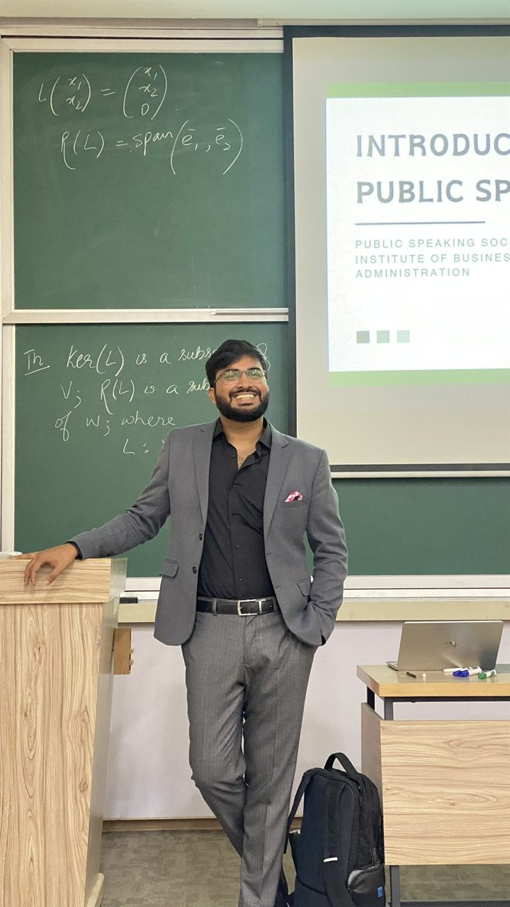 Portrait of Ammar Hashmi, Co-Founder and Chief Financial Officer of MUN Society Pakistan.
